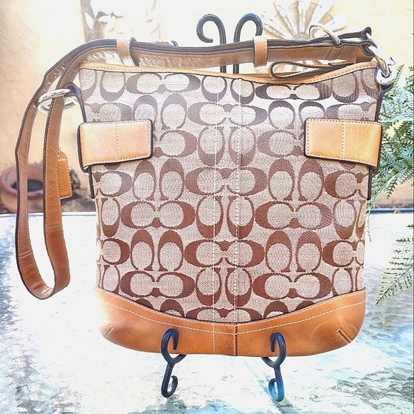 Coach Canvas And Leather Shoulder Bag - Picture 2 of 11